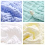 MUKIN Baby Muslin Washcloths - Natural Muslin Cotton Baby Wipes - Soft Newborn Baby Face Towel and Muslin Washcloth for Sensitive Skin- Baby Registry as Shower , 5 Pack 12x12 inches - Image 4